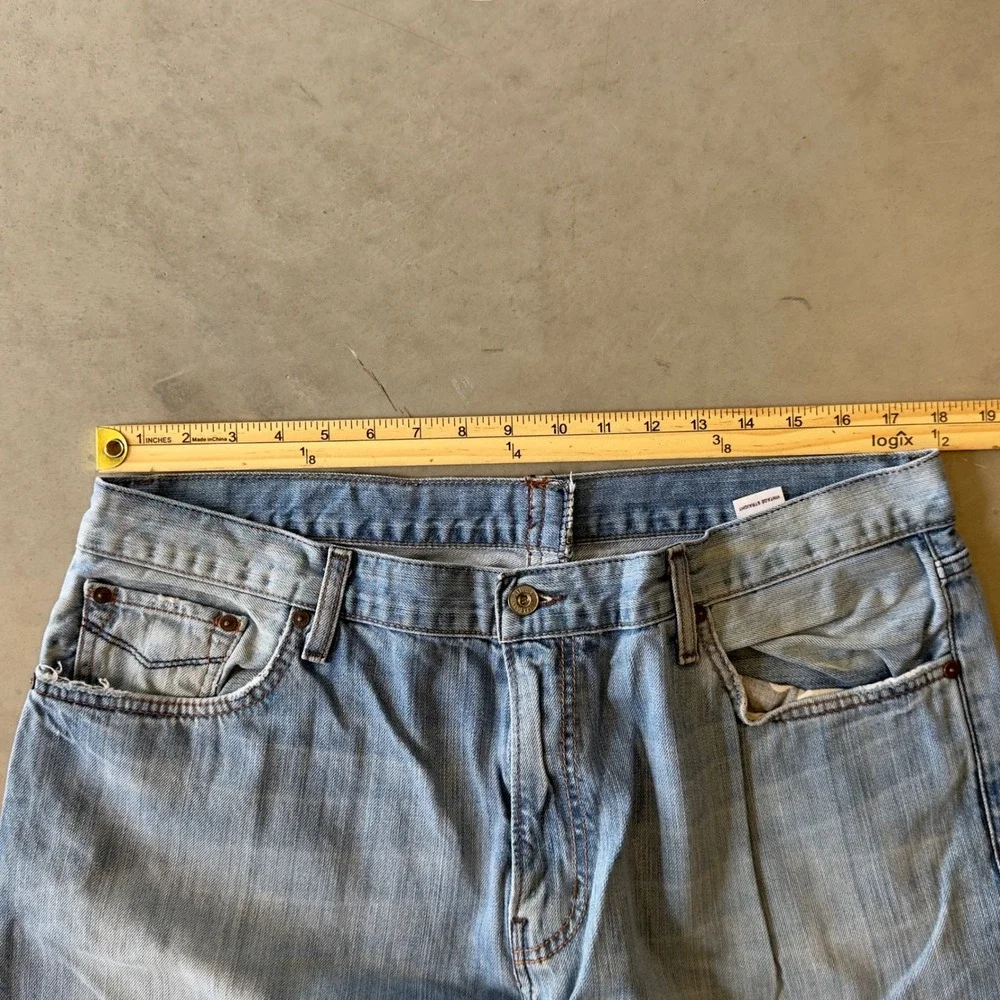 Lucky Brand 181 Relaxed Straight Leg Jeans Mens 36x31 Light Wash Denim Blue